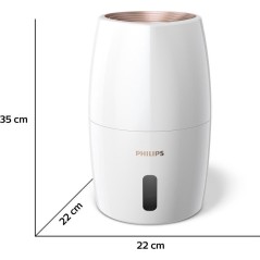 Philips 2000 Series HU2716 Humidifier - Stylish Pink & White Desk Design for Optimal Comfort